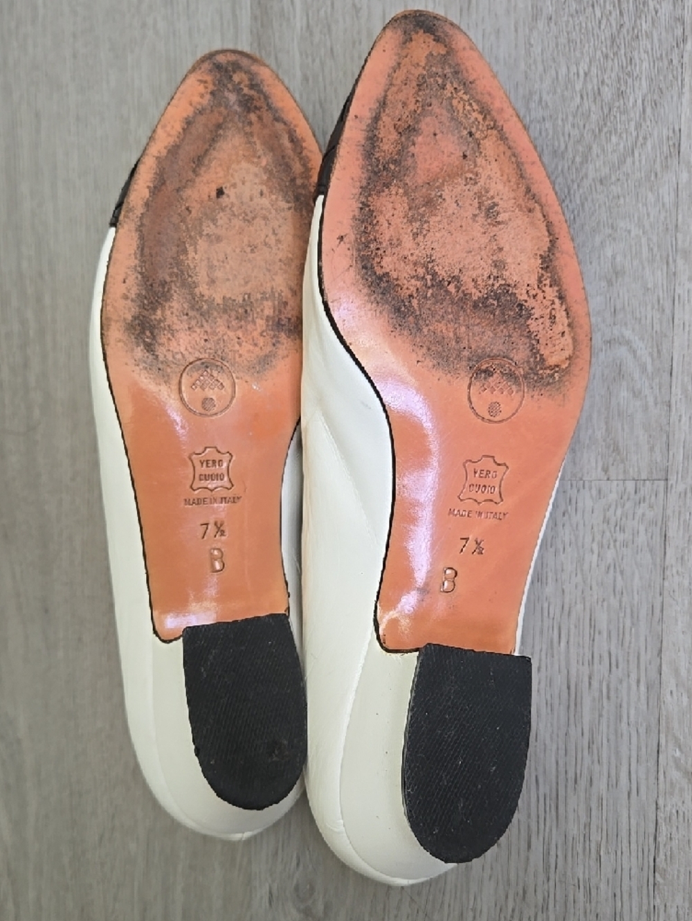 Bottega Veneta Two-Tone White Leather Heels with Black Woven Toe Size 7½ - Picture 11 of 17